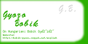 gyozo bobik business card